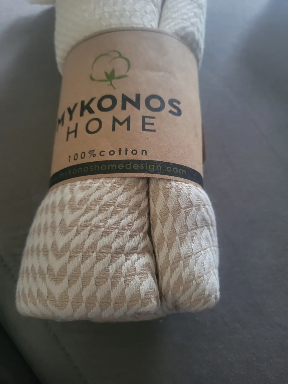 2 Mykonos Home 100% Cotton Hand Towels Cream 40